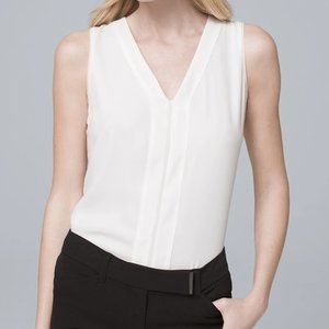 WHBM Single-Pleat Shell Sleeveless Blouse - Size 2